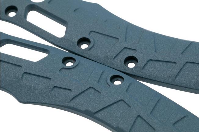 Afbeelding voor Lex Custom Microtech Amphibian Scales AMPHH185 Cerakote Blue Titanium, handgreepschalen
