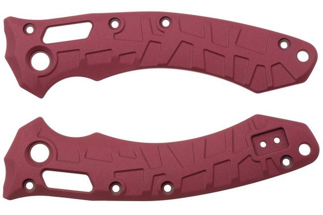Afbeelding voor Lex Custom Microtech Amphibian Scales AMPHH320 Cerakote Cranberry Frost Titanium, handgreepschalen