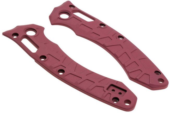 Afbeelding voor Lex Custom Microtech Amphibian Scales AMPHH320 Cerakote Cranberry Frost Titanium, handgreepschalen