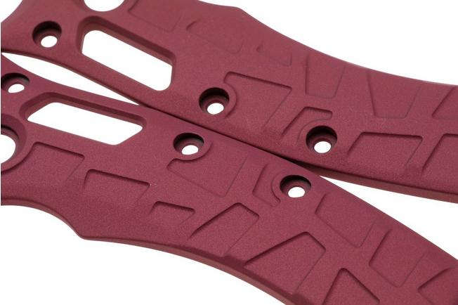 Afbeelding voor Lex Custom Microtech Amphibian Scales AMPHH320 Cerakote Cranberry Frost Titanium, handgreepschalen