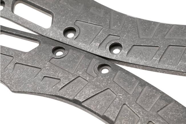 Afbeelding voor Lex Custom Microtech Amphibian Scales AMPHSW Stonewashed Titanium, handgreepschalen