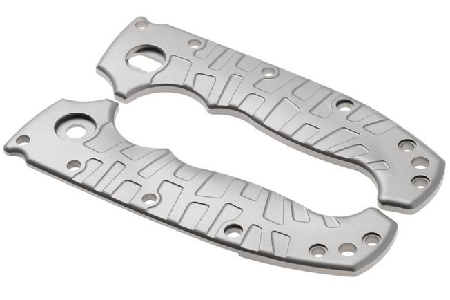 Afbeelding voor Lex Custom Demko MG AD20 Scales Glass Bead Blasted Titanium, handgreepschalen