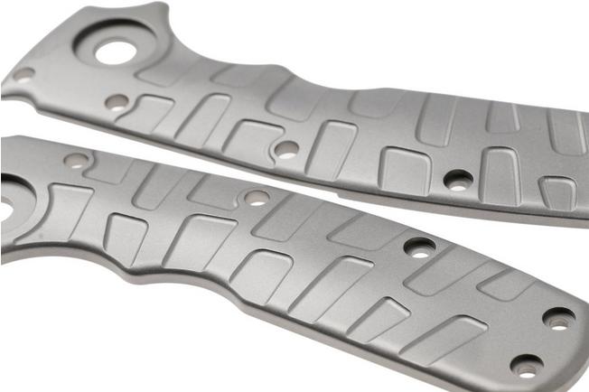 Afbeelding voor Lex Custom Demko Shark-Cub Scales Glass Bead Blasted Titanium, handgreepschalen