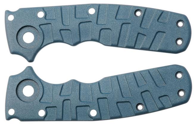 Afbeelding voor Lex Custom Demko Shark-Cub Scales Blue Titanium, handgreepschalen