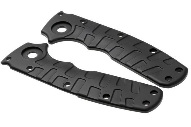 Afbeelding voor Lex Custom Demko Shark-Cub Scales Armor Black Titanium, handgreepschalen