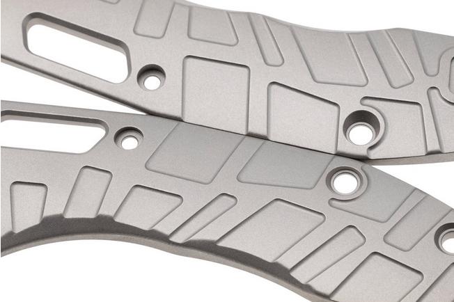 Afbeelding voor Lex Custom Microtech Stitch Scales V2 MS2GBB, Glass Bead Blasted Titanium, handgreepschalen