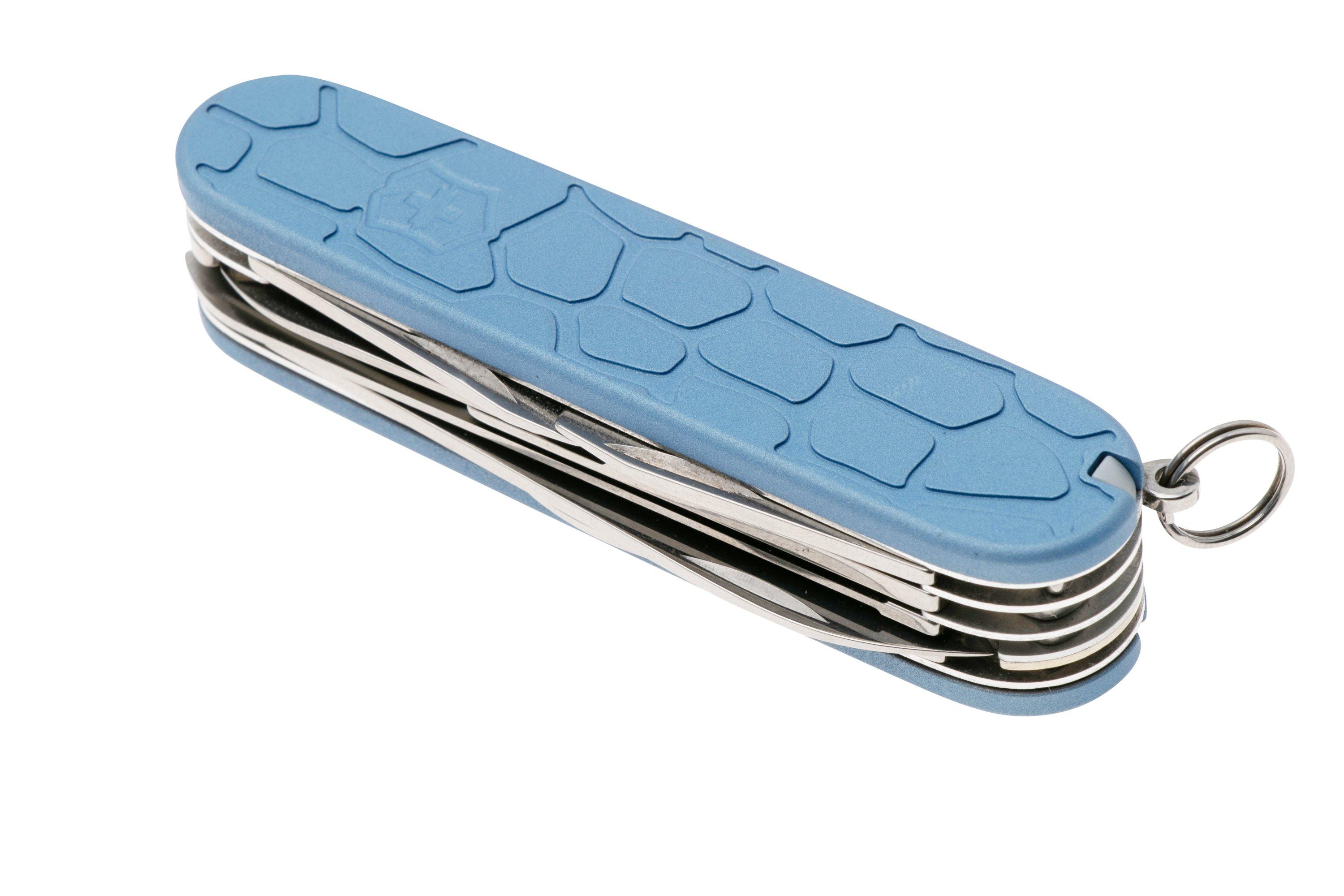 Lex Custom Victorinox 91 mm Scales V91LH326 Lizard Polar Blue Titanium ...