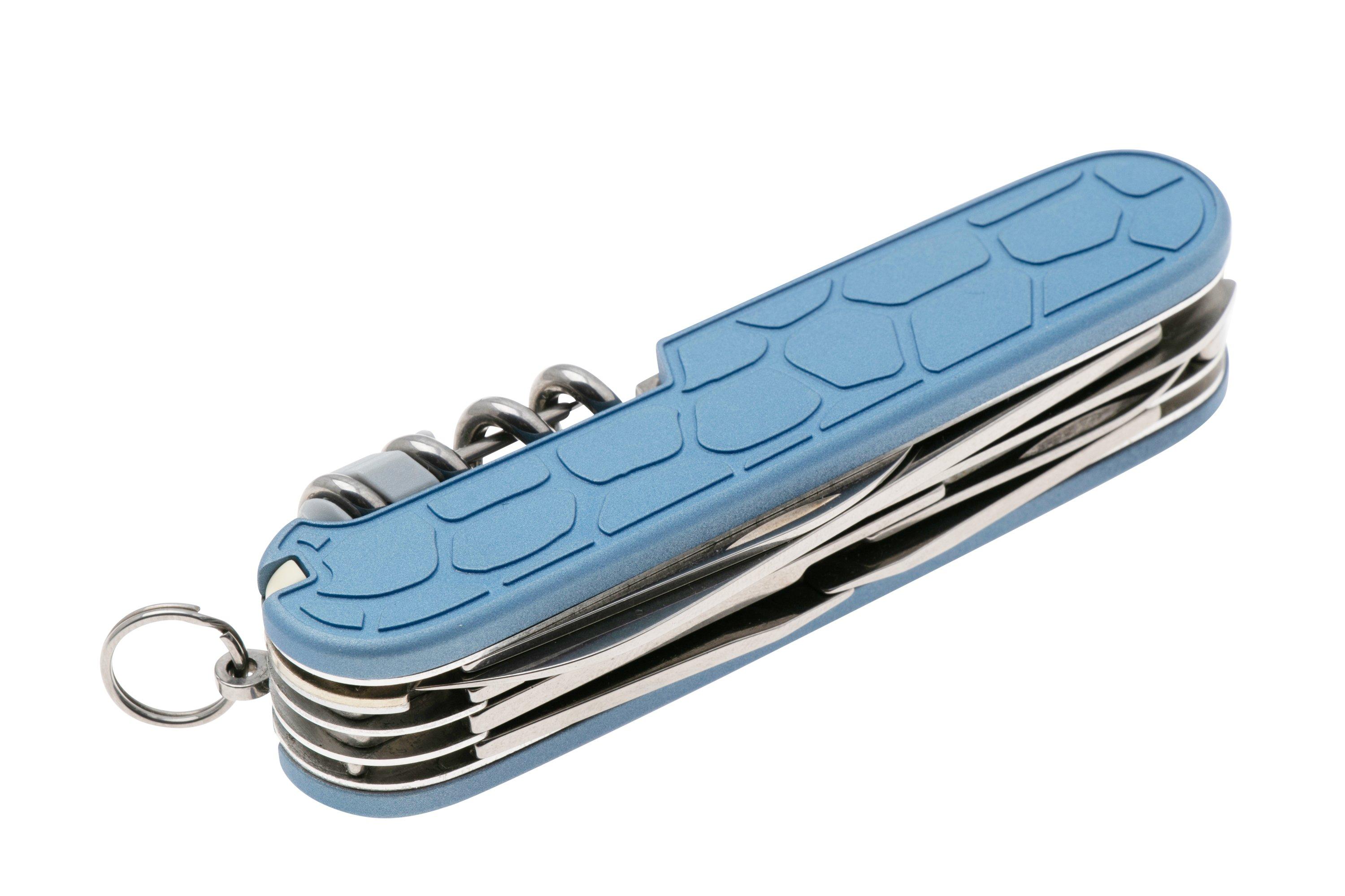 Lex Custom Victorinox 91 mm Scales V91LH326 Lizard Polar Blue Titanium ...