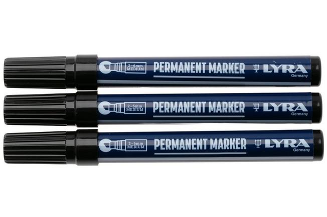 Afbeelding voor LYRA Permanent Marker L4018006 Medium, Black, set van 3 permanente markers