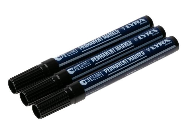 Afbeelding voor LYRA Permanent Marker L4018006 Medium, Black, set van 3 permanente markers