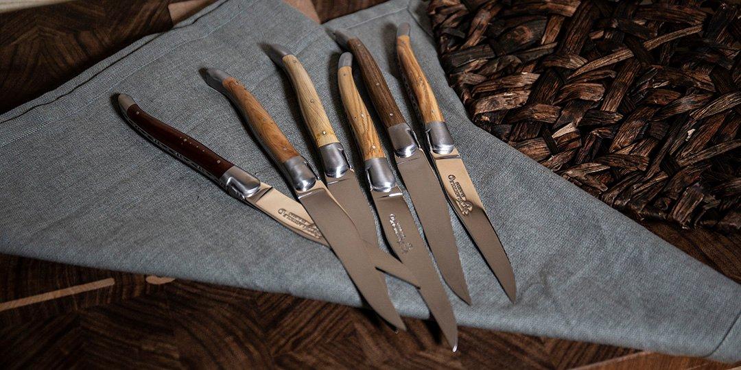Laguiole 6pcs Set di coltelli da bistecca di lusso posate in acciaio inossidabil