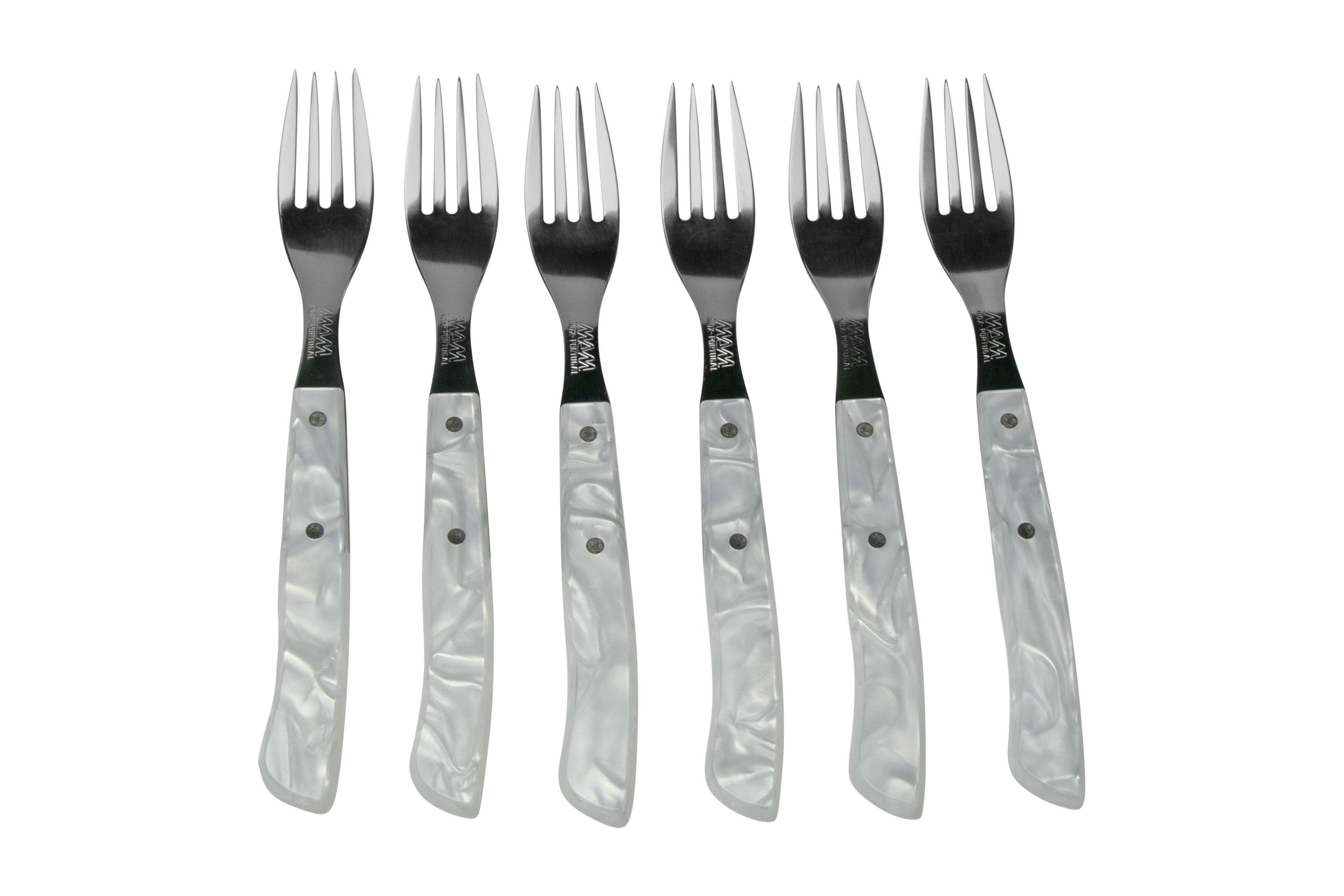 Arthur Price Classic Bead: Set Da 6 Forchette Da Pasticceria In Acciaio Inox 18/10 - Design Inglese