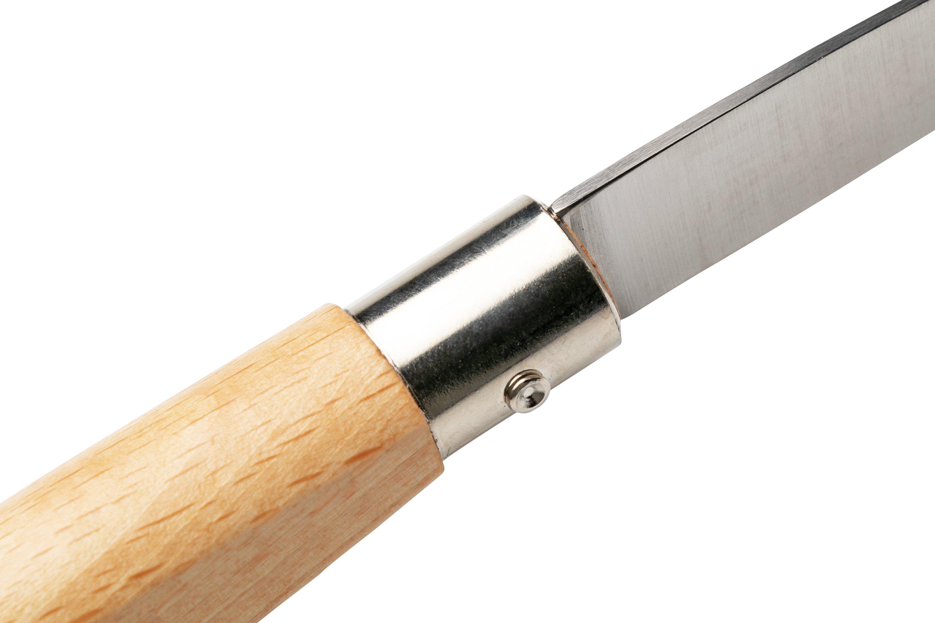 MAM Iberica Taschenmesser Mit Schlüsselring – Kleines Edelstahlmesser Mit Buchenholzgriff