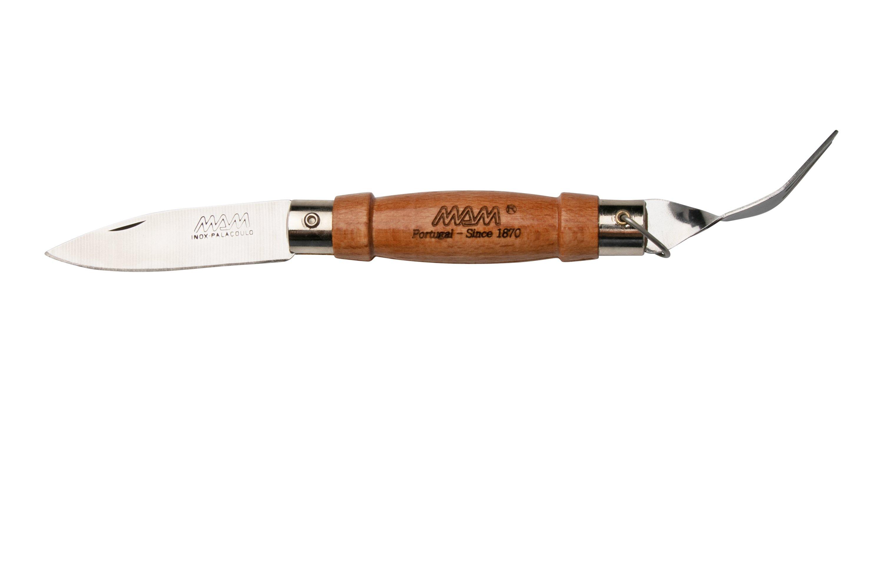 MAM Pocket knife with fork, birch wood 2020, pocket knife