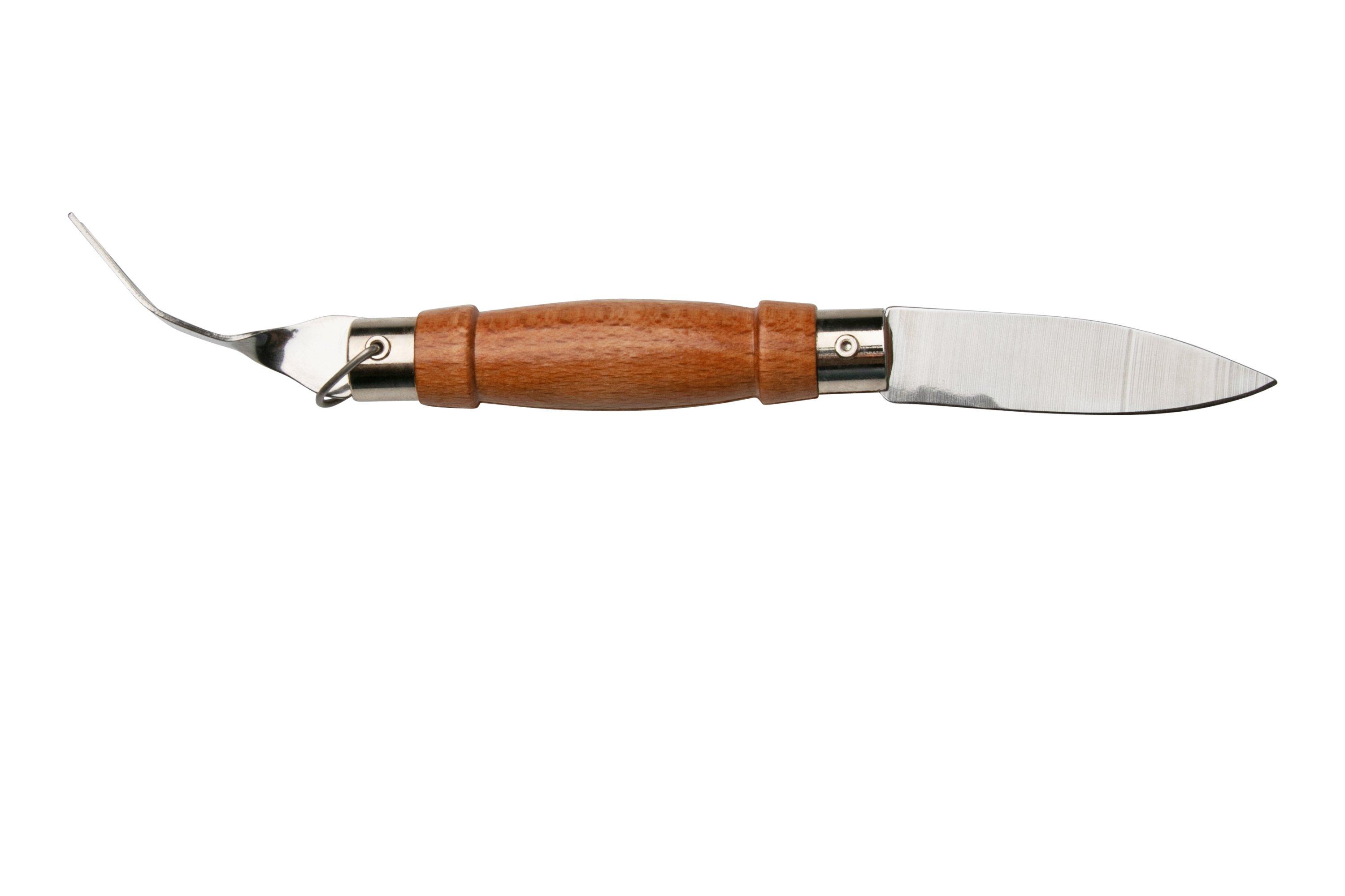 MAM Pocket knife with fork, birch wood 2020, pocket knife