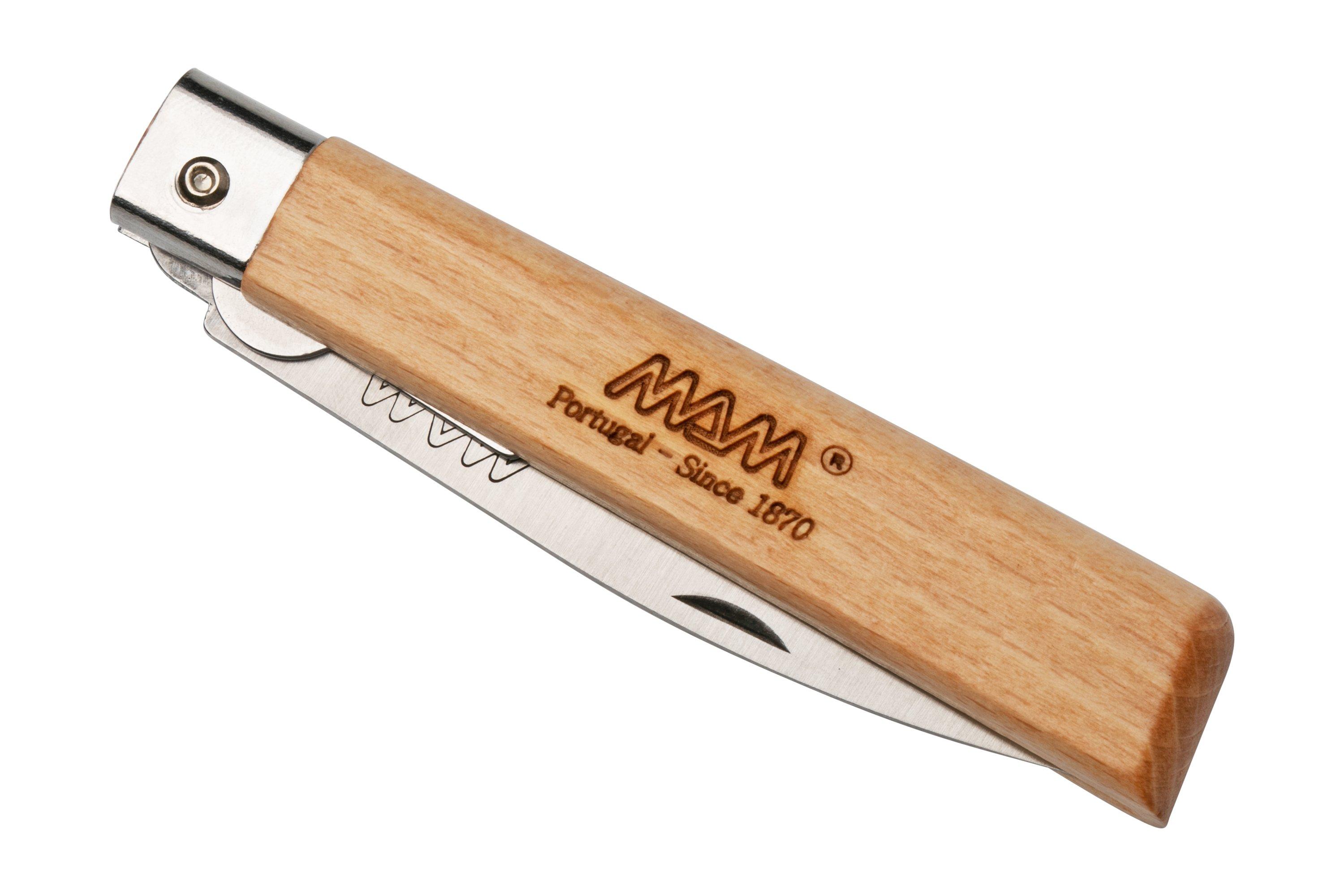 Mam Operario Beech Wood Satin Finish Linerlock Pocket Knife Advantageously Shopping At