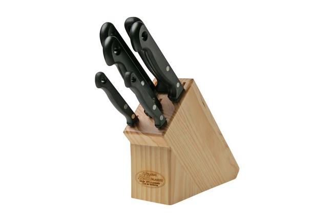 Buy Masterchef 5 pcs knife set with knife block black and silver
