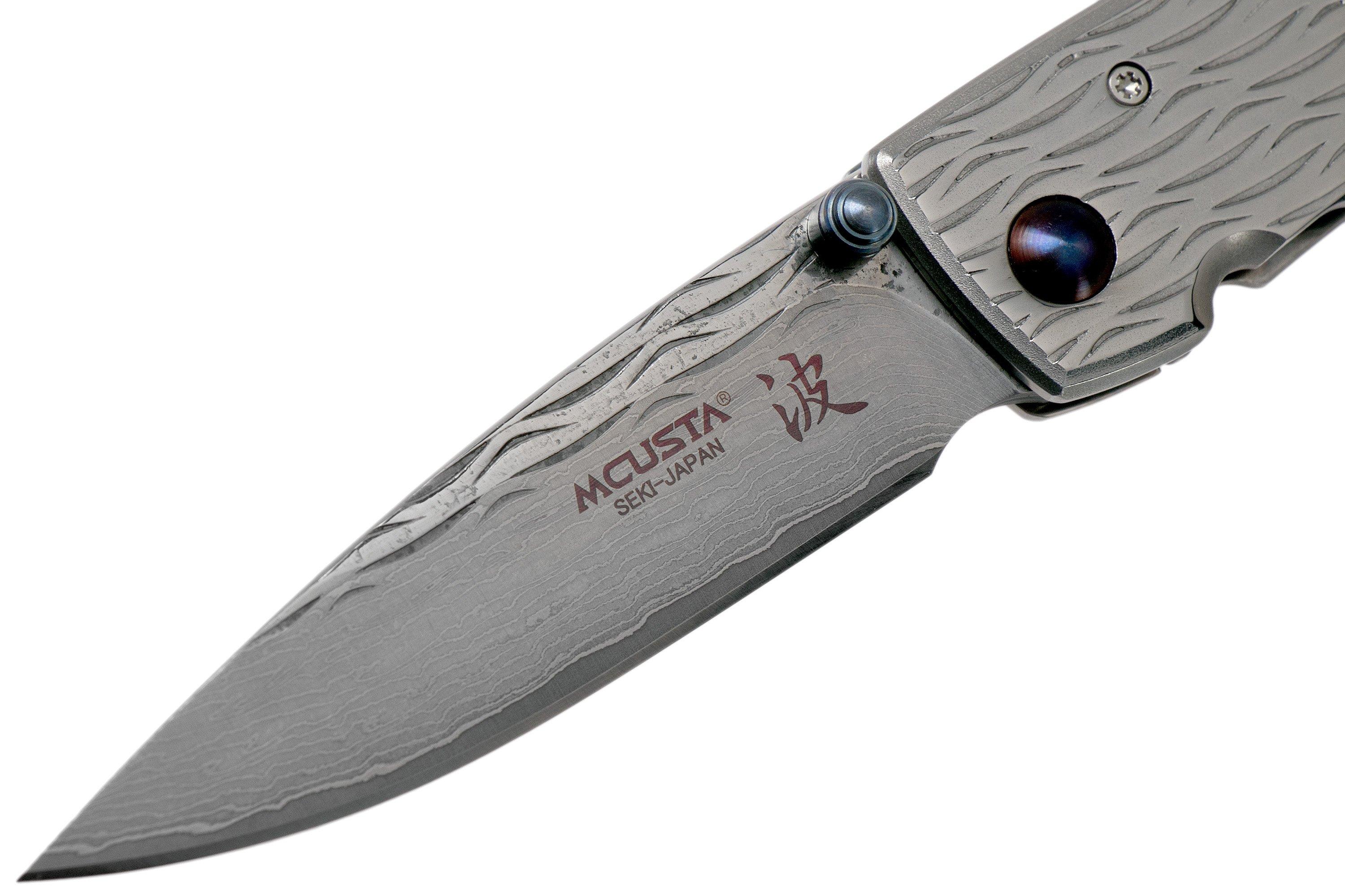 Mcusta Nami Small Damascus MC0111D pocket knife Advantageously
