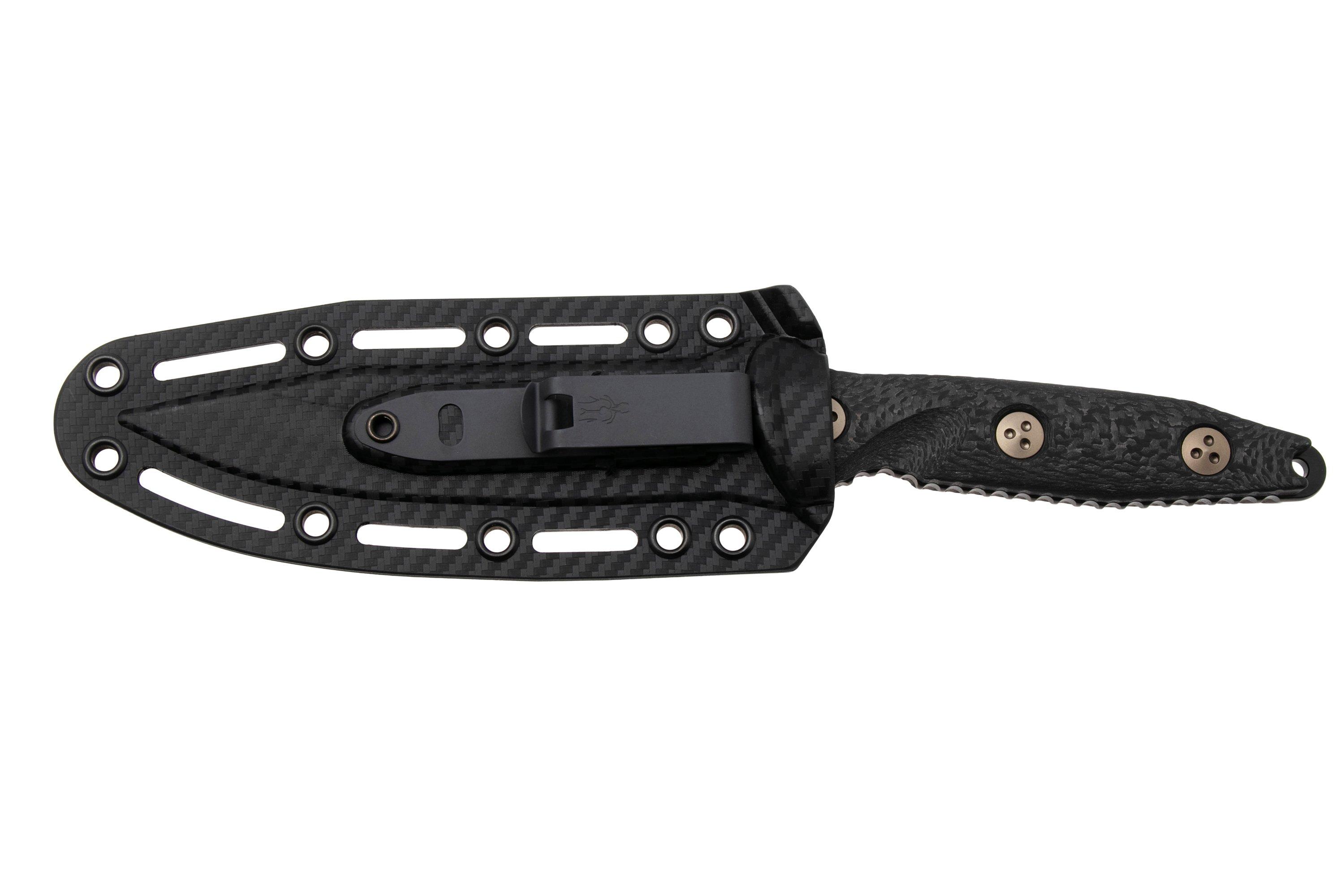 Microtech Socom Alpha Mini 113-1DLCCFS, Black DLC M390, Black Carbon ...