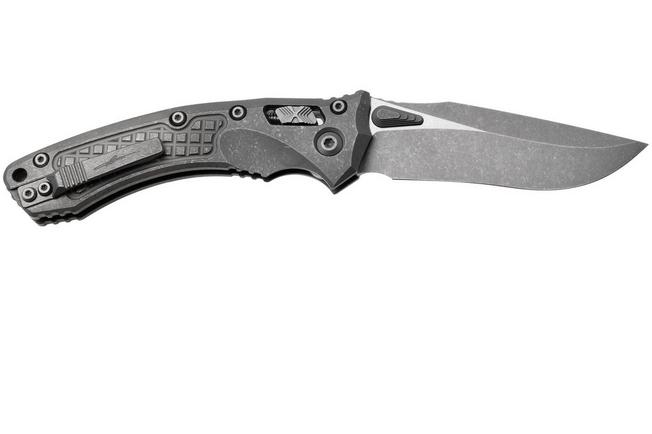 Afbeelding voor Microtech Marfione Select Amphibian 137RL-10APFRMS1, Apocalyptic Stonewashed M390MK, Apocalyptic Frag Titanium zakmes, Tony Marfione design