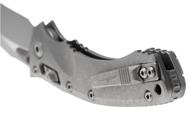 Afbeelding voor Microtech Marfione Select Amphibian 137RL-10APMS1, Apocalyptic Stonewashed M390MK, Apocalyptic Slab Titanium zakmes, Tony Marfione design