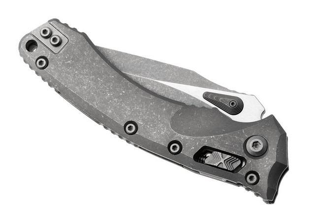 Afbeelding voor Microtech Marfione Select Amphibian 137RL-10APMS1, Apocalyptic Stonewashed M390MK, Apocalyptic Slab Titanium zakmes, Tony Marfione design