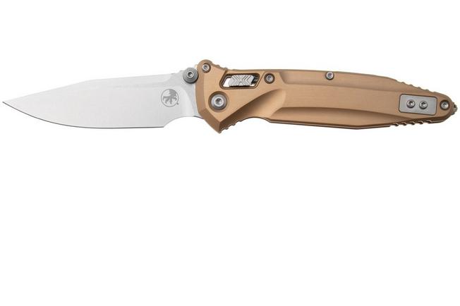 Afbeelding voor Microtech Socom Delta Ram-Lok 159RL-10TA, Stonewashed M390MK, Tan Aluminium, zakmes