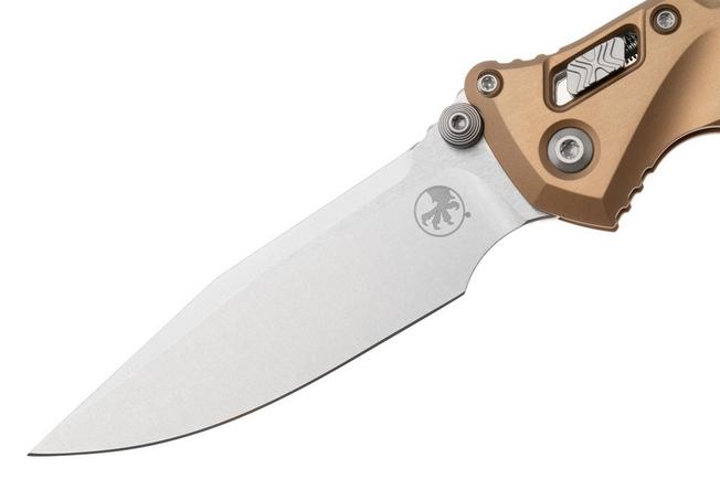 Afbeelding voor Microtech Socom Delta Ram-Lok 159RL-10TA, Stonewashed M390MK, Tan Aluminium, zakmes