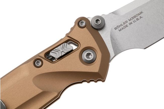 Afbeelding voor Microtech Socom Delta Ram-Lok 159RL-10TA, Stonewashed M390MK, Tan Aluminium, zakmes