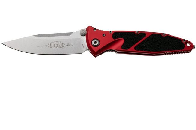 Bild für Microtech Socom Elite 160-10RD, Stonewashed M390 Clippoint, Red Aluminum Taschenmesser