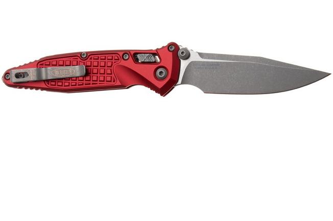 Afbeelding voor Microtech Socom Ram-Lok 160RL-10APFRRD, Apocalyptic Stonewashed M390MK, Red Frag Aluminium, zakmes