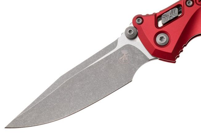 Afbeelding voor Microtech Socom Ram-Lok 160RL-10APFRRD, Apocalyptic Stonewashed M390MK, Red Frag Aluminium, zakmes