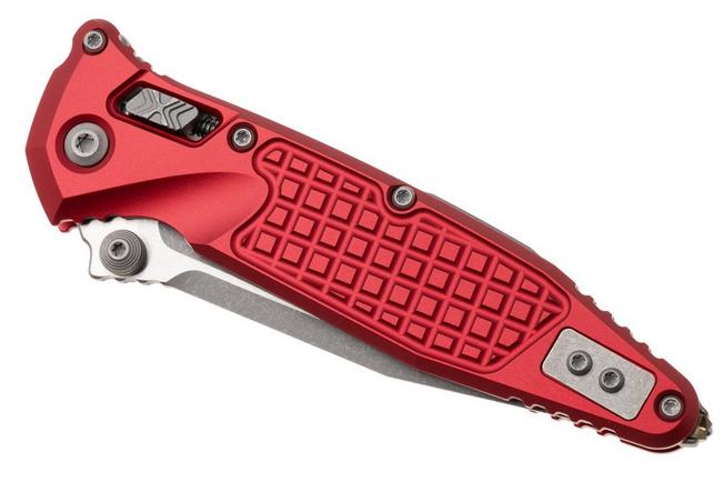 Afbeelding voor Microtech Socom Ram-Lok 160RL-10APFRRD, Apocalyptic Stonewashed M390MK, Red Frag Aluminium, zakmes