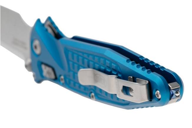 Afbeelding voor Microtech Socom Ram-Lok 160RL-10FRBL, Stonewashed M390MK, Blue Frag Aluminium, zakmes