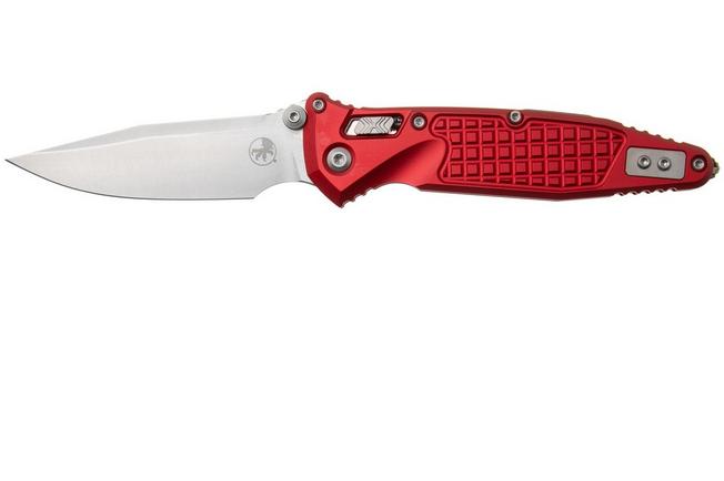 Afbeelding voor Microtech Socom Ram-Lok 160RL-10FRRD, Stonewashed M390MK, Red Frag Aluminium, zakmes