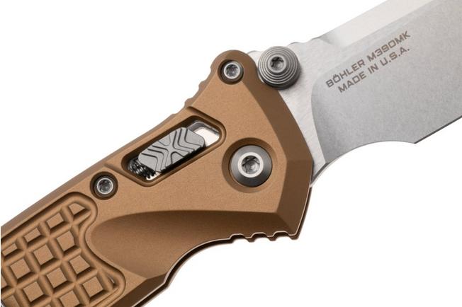 Afbeelding voor Microtech Socom Ram-Lok 160RL-10FRTA, Stonewashed M390MK, Tan Frag Aluminium, zakmes