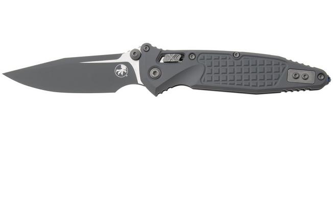 Afbeelding voor Microtech Socom Ram-Lok 160RL-1FRCSM-Z13, Storm Grey Cerakote M390MK, Grey Frag Aluminium, zakmes