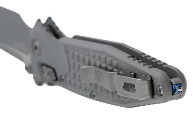 Afbeelding voor Microtech Socom Ram-Lok 160RL-1FRCSM-Z13, Storm Grey Cerakote M390MK, Grey Frag Aluminium, zakmes