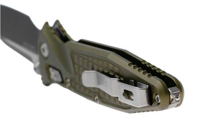 Afbeelding voor Microtech Socom Ram-Lok 160RL-1FROD, Two Tone Black M390MK, OD Green Frag Aluminium, zakmes