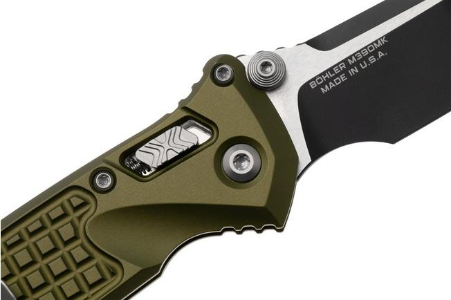 Afbeelding voor Microtech Socom Ram-Lok 160RL-1FROD, Two Tone Black M390MK, OD Green Frag Aluminium, zakmes