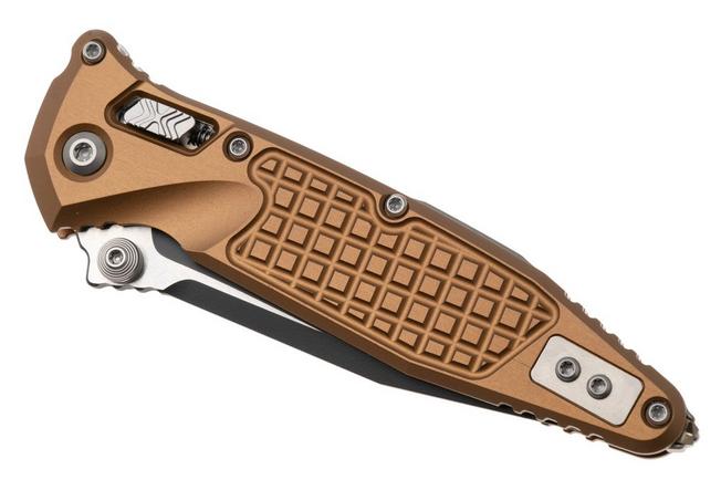 Afbeelding voor Microtech Socom Ram-Lok 160RL-1FRTA, Two Tone Black M390MK, Tan Frag Aluminium, zakmes
