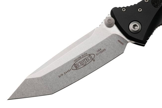 Bild für Microtech Socom Elite 161-10, Stonewashed M390 Tanto, Black Aluminum Taschenmesser