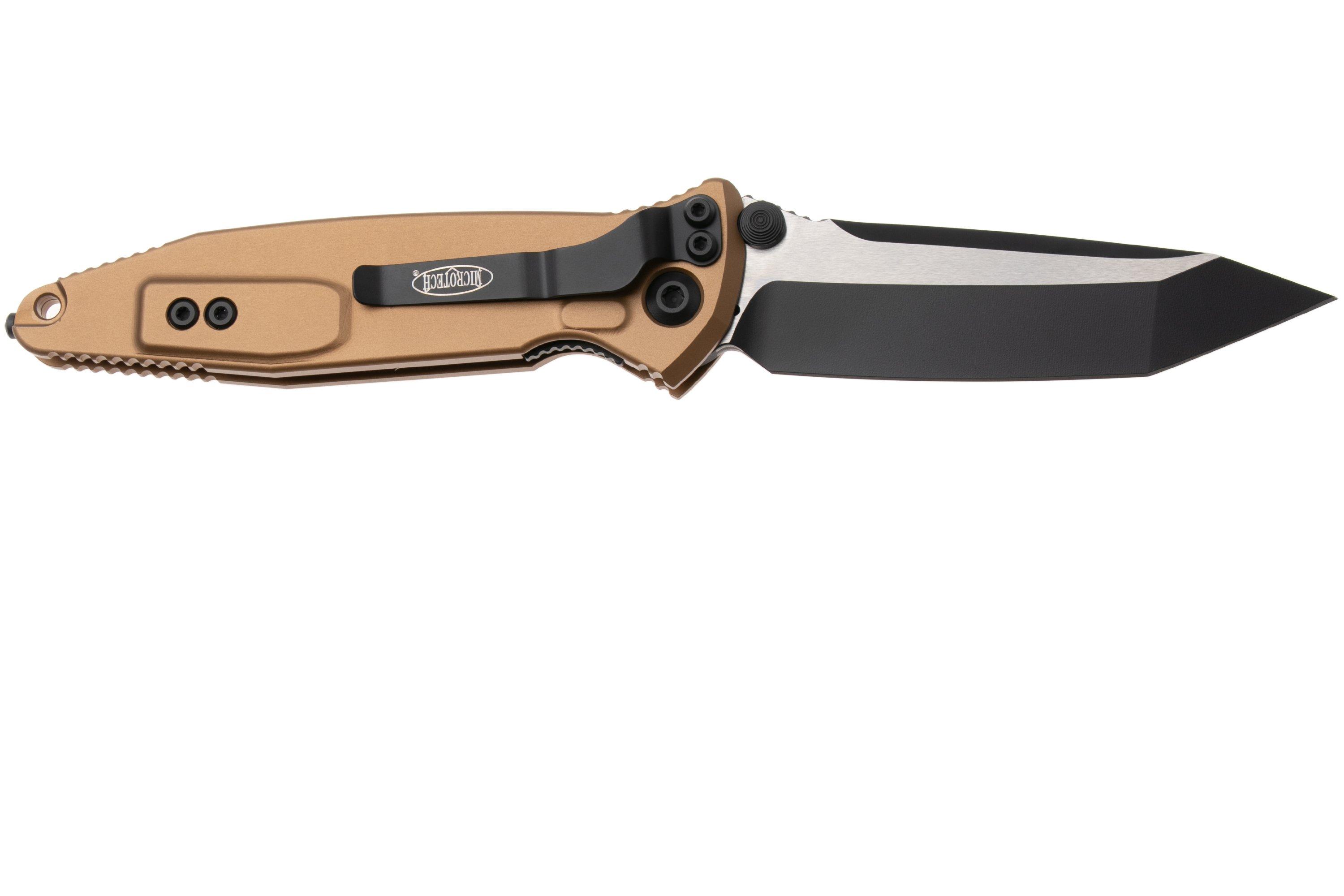 Microtech Socom Elite 161-1TA, Two Tone Black M390MK Tanto, Tan ...