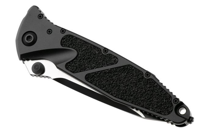 Afbeelding voor Microtech Socom Elite 161-1T, Two Tone Black M390 Tanto, Black Aluminium zakmes