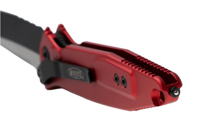 Afbeelding voor Microtech Socom Elite 161-2RD, Two Tone Black M390 Tanto, Red Aluminium, deels gekarteld zakmes