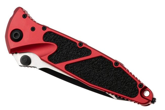 Afbeelding voor Microtech Socom Elite 161-2RD, Two Tone Black M390 Tanto, Red Aluminium, deels gekarteld zakmes