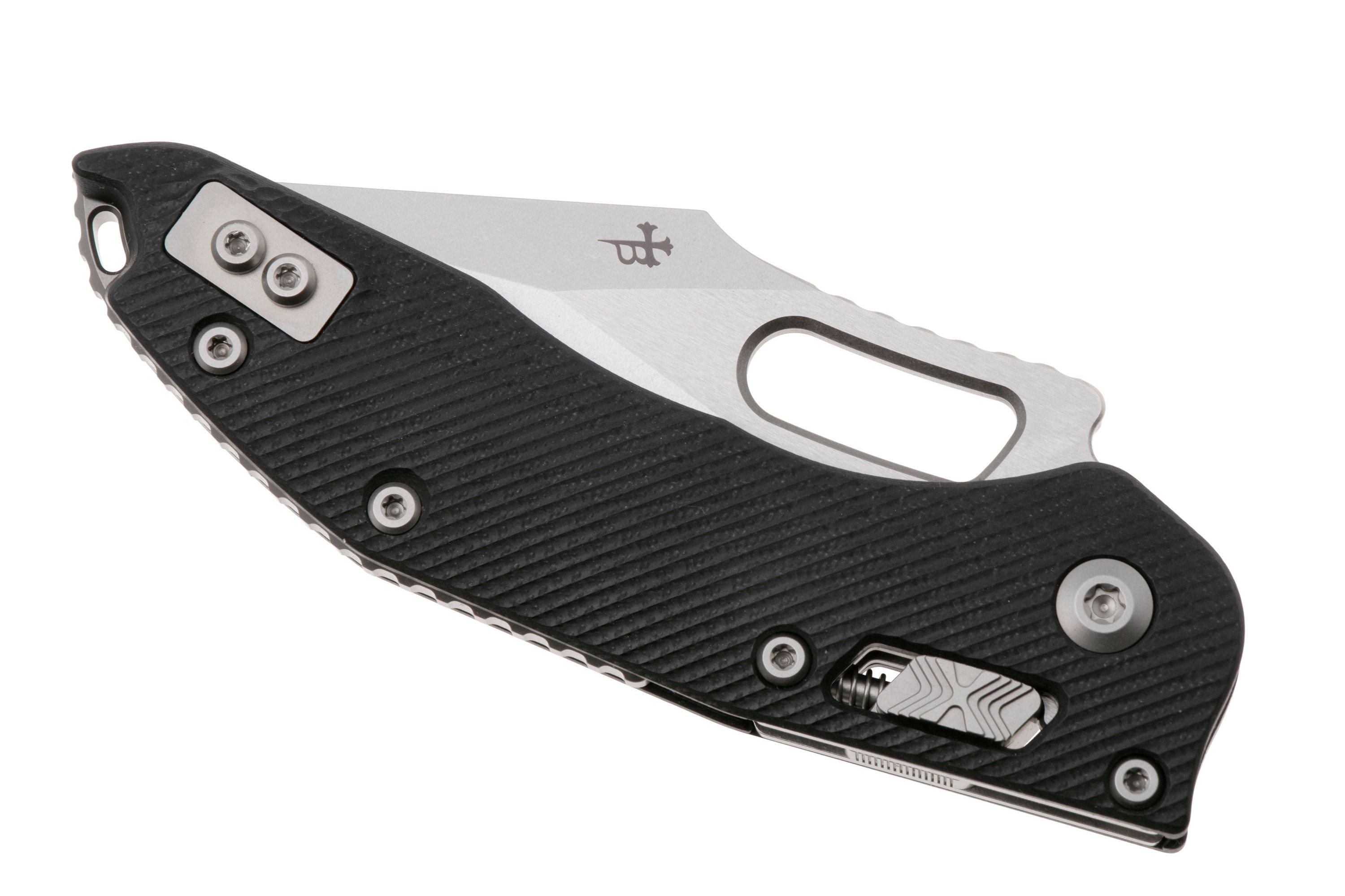 Microtech Stitch 169RL-11FLGTBK, Stonewashed M390MK, Fluted Black G10 ...