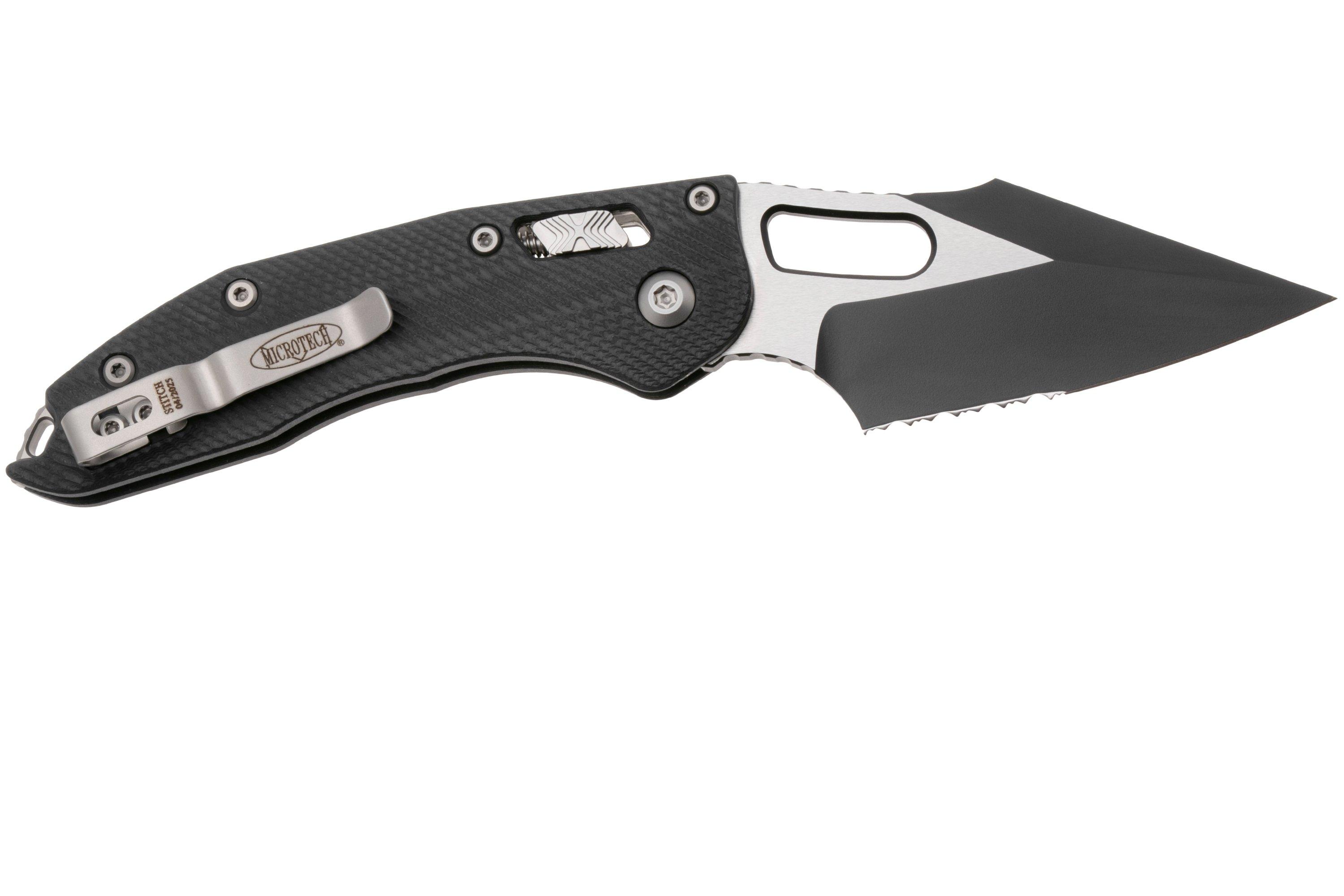 Microtech Stitch 169RL-2FLGTBK, Two Tone M390MK, Fluted Black G10 ...