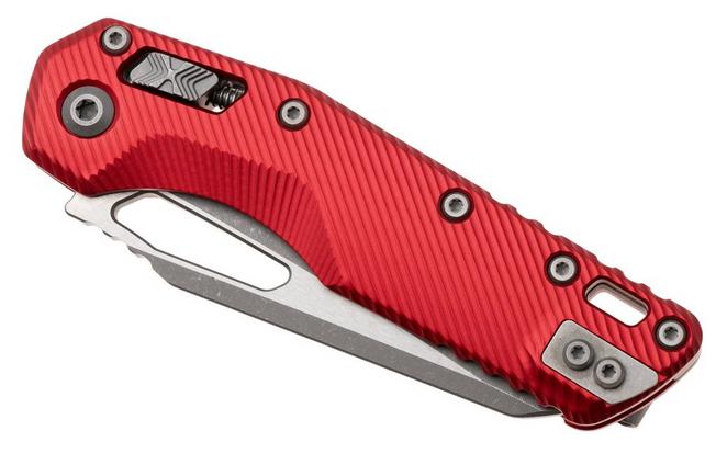 Afbeelding voor Microtech MSI Standard Issue 210-10APFLRD, Apocalyptic Stonewashed M390MK, Red Fluted Aluminium zakmes