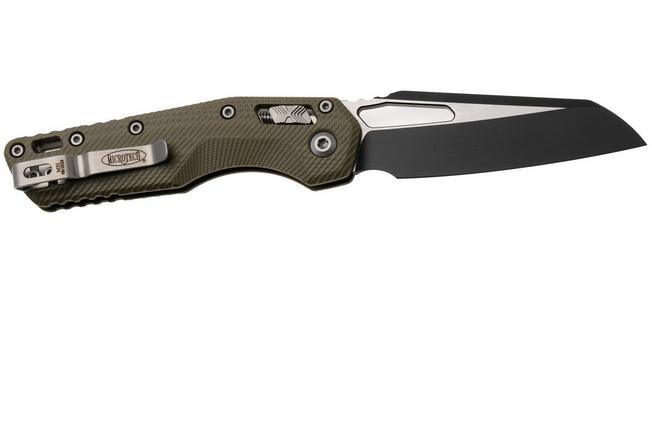 Afbeelding voor Microtech MSI Standard Issue 210-1FLGTOD, Two Tone Black M390MK, OD Green Fluted G10 zakmes
